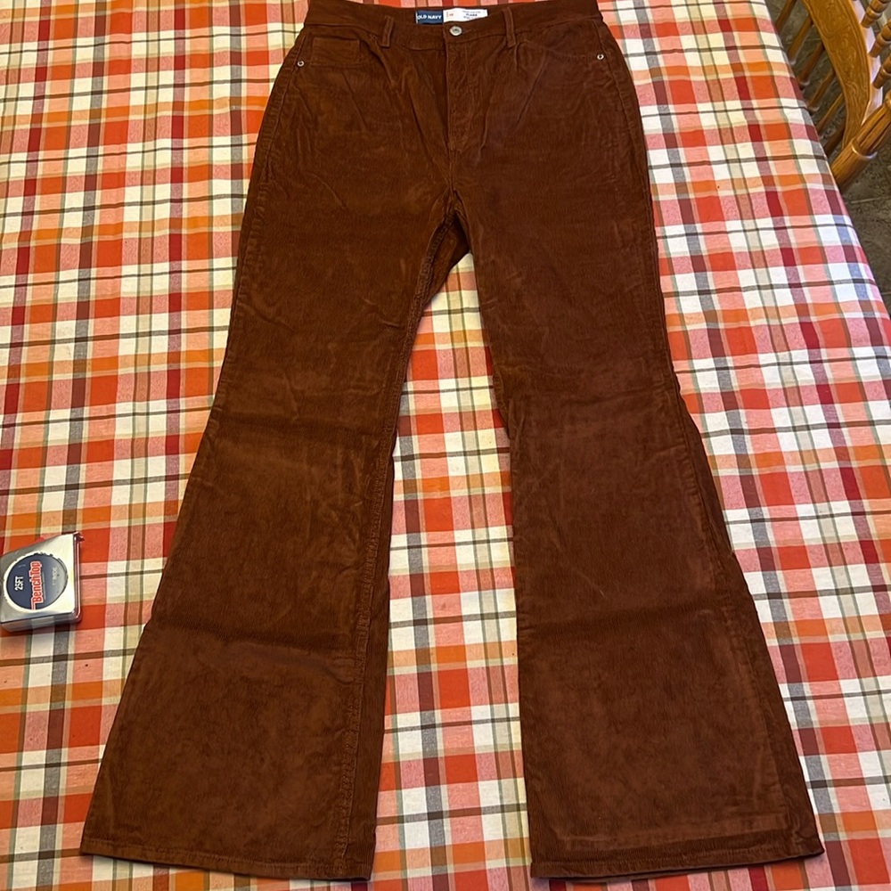 Old Navy brown corduroy flare bell bottom pants